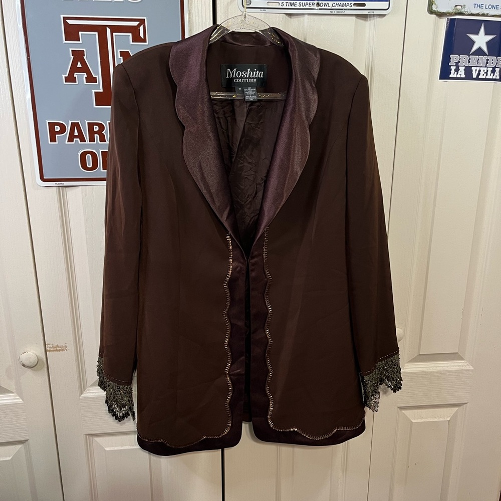 Moshita Couture Woman Open Front Blazer